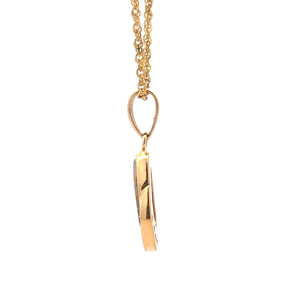 Gold Quartz & Diamond Pendant 075664 - Image 3