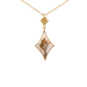 Nugget & Gold Quartz Pendant P3307-GQ