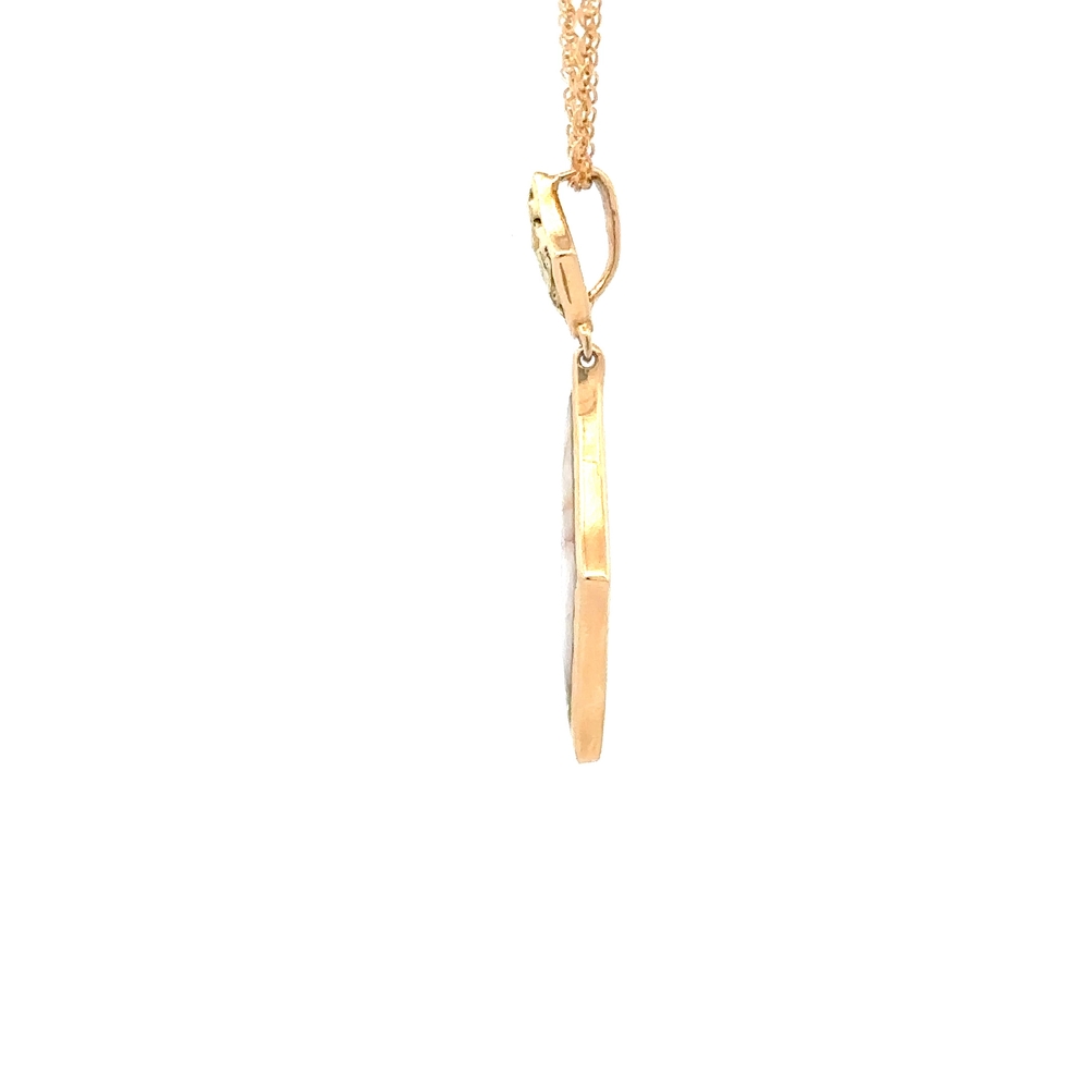 Nugget & Gold Quartz Pendant P3307-GQ - Image 4