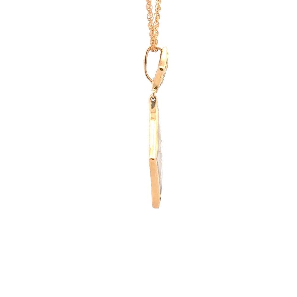 Nugget & Gold Quartz Pendant P3307-GQ - Image 2