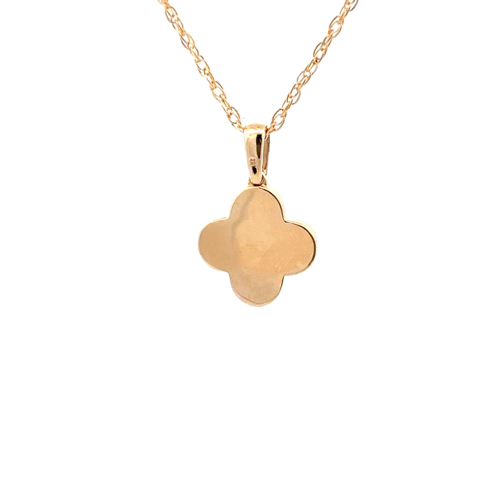 Clover Shape Gold Quartz Pendant P3262-GQ - Image 3