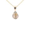 Diamond & Gold Quartz Pear Shaped Pendant PN630DQ