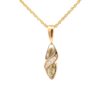 Gold Quartz & Diamond Pendant PRL612D10QX