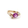 Estate Lady's Synthetic Pink Sapphire Ring 090367