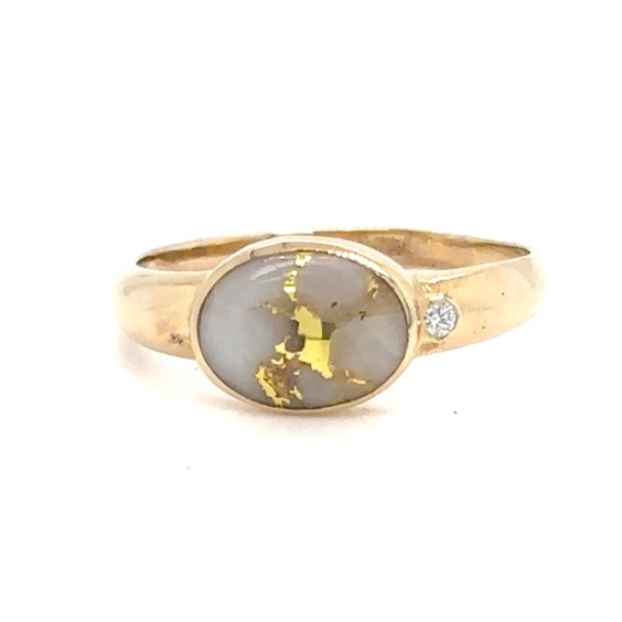 Gold Quartz Ladies Ring R1730-GN