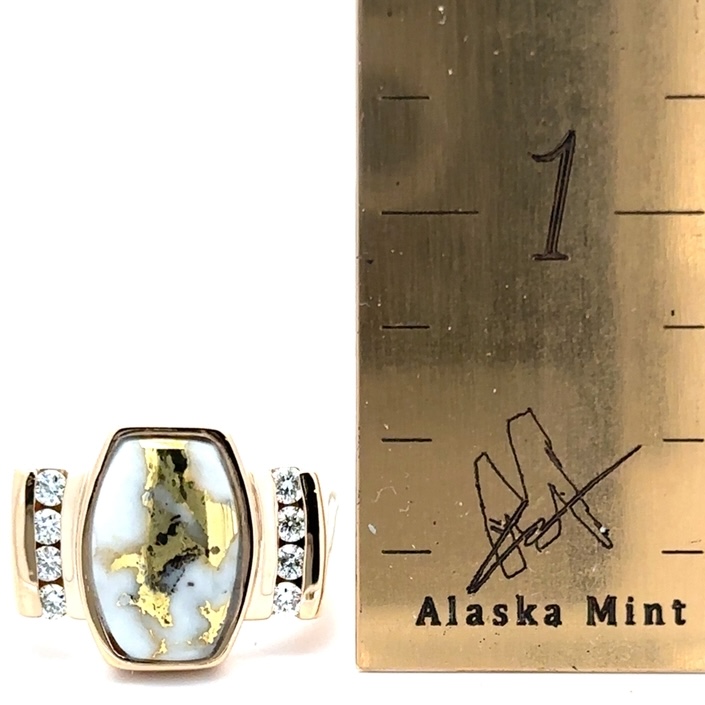 Gold Quartz & Diamond Ladies Ring RL801D24Q - Image 5