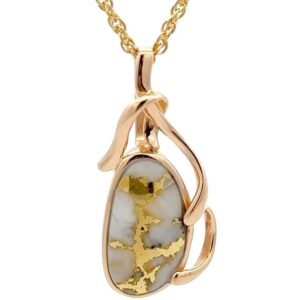 Gold Quartz Pendant PN866QX