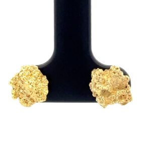Gold Nugget Post Earrings E15