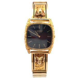 Seiko Gold Nugget & Rams Head Estate Watch 071112