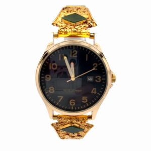 Gold Nugget & Jade Estate Watch 071158