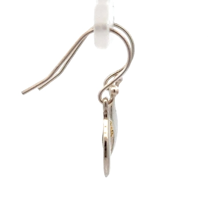 Sterling Silver & Gold Nugget Dangling Earrings 073844 - Image 2