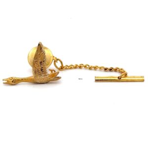Estate 10K Goose Tie Tack 078120