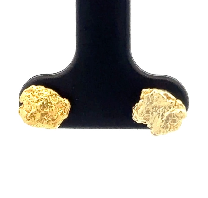Gold Nugget Post Earrings E14