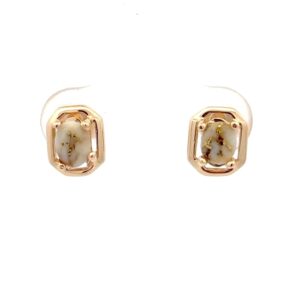 Gold Quartz Post Earrings EN452Q