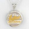 2026 Official Iditarod 1/4 oz Gold Relief Diamond Cut Pendant