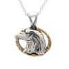 Sterling Silver & Gold Nugget Pendant N036