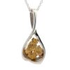 Sterling Silver & Gold Nugget Pendant PN628NSS