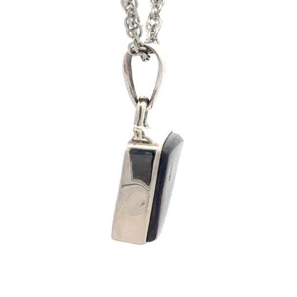 Ammolite & Sterling Silver Trapezoid Pendant PSSAMLITSMTRPZD - Image 5