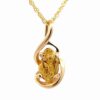 14K Gold Nugget Pendant With Fluid Setting PN784SNX