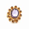 Purple Glass 14K Yellow Gold Lady's Estate Ring 071889