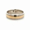 Mens Silver & 14K Estate Band 090560