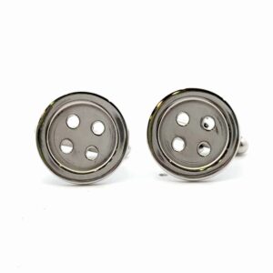 Sterling Silver Button Estate Cufflinks 530038