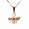 Sterling Silver & Gold Nugget Citrine Bee Pendant P-525SS