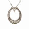 Lady's White Gold & Diamond Estate Pendant 073941