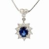 Platinum & Sapphire Lady's Estate Pendant 076543