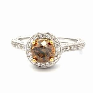 1ct Chocolate Diamond Ladies Estate Ring 077303