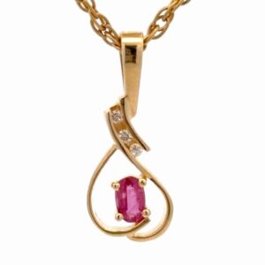 Ladies Ruby Estate Pendant 078413