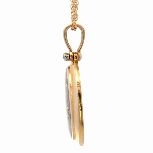 Teardrop Gold Quartz Pendant FF224G2R - Image 2