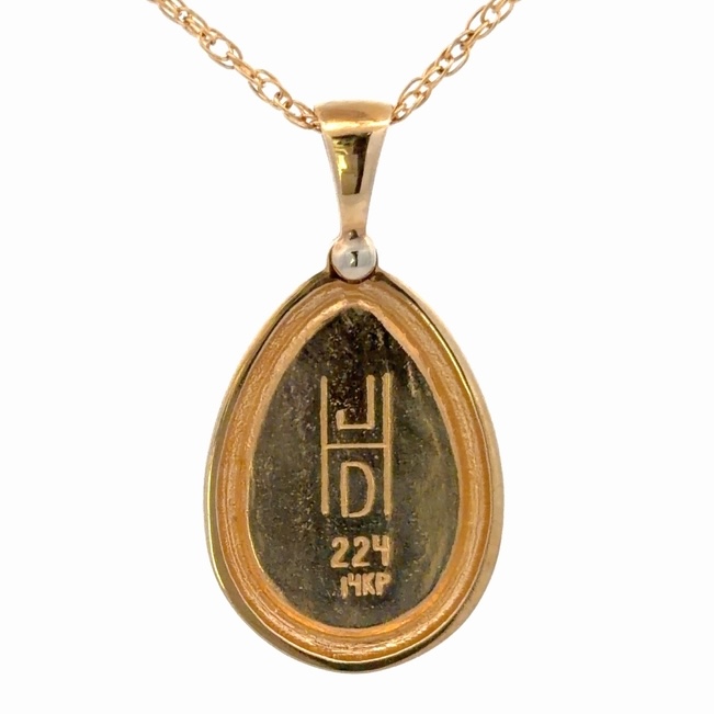 Teardrop Gold Quartz Pendant FF224G2R - Image 3