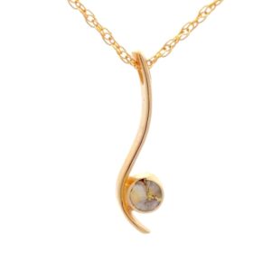 Unique Gold Quartz Pendant FF300G2