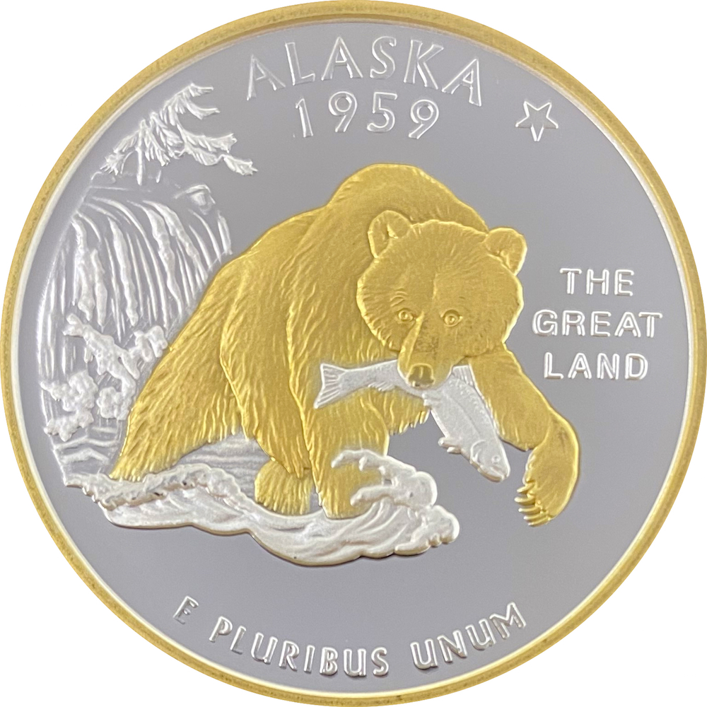 Alaska Quarter Replica Medallion