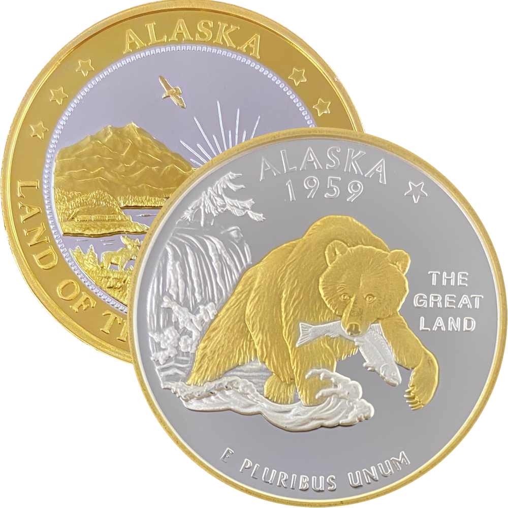 Alaska Quarter Replica Medallion - Image 2