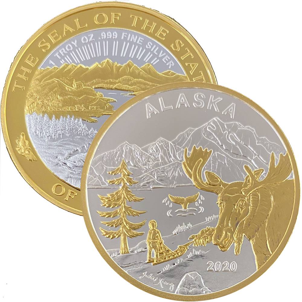 2020 Official State of Alaska "Springtime in Alaska" Medallion - Image 2