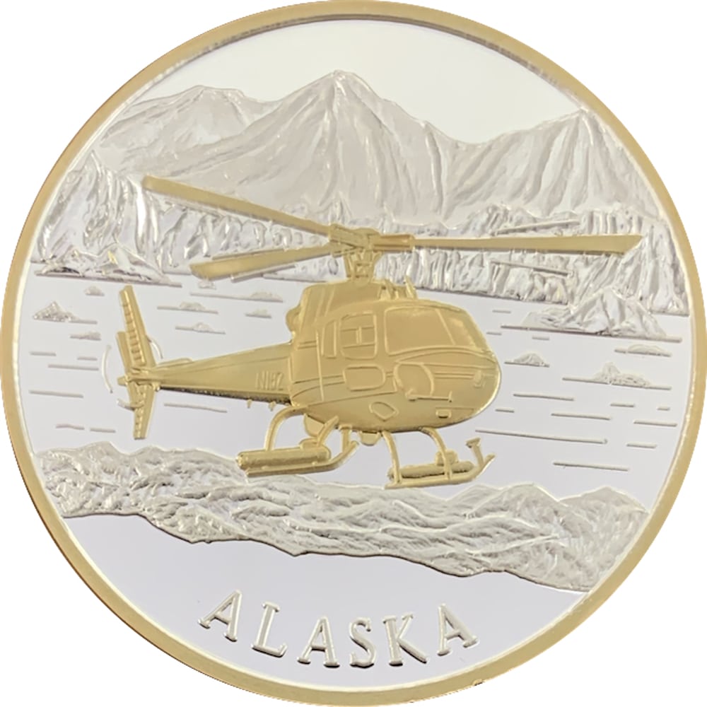 Glacier Helicopter Medallion