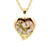 Gold Quartz Heart Pendant PH12QX