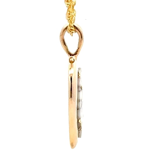 Gold Quartz Heart Pendant PH12QX - Image 4