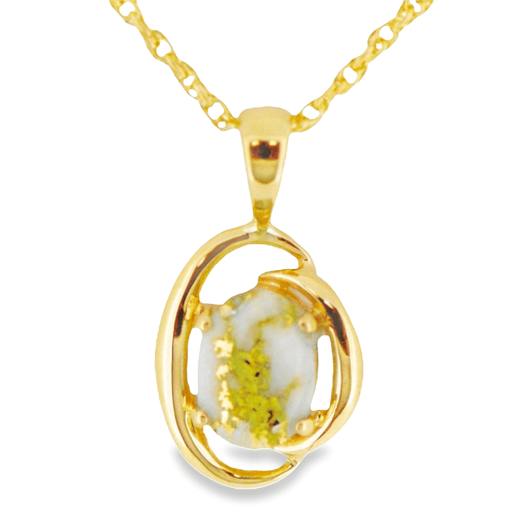Gold Quartz Pendant, Alaska Mint