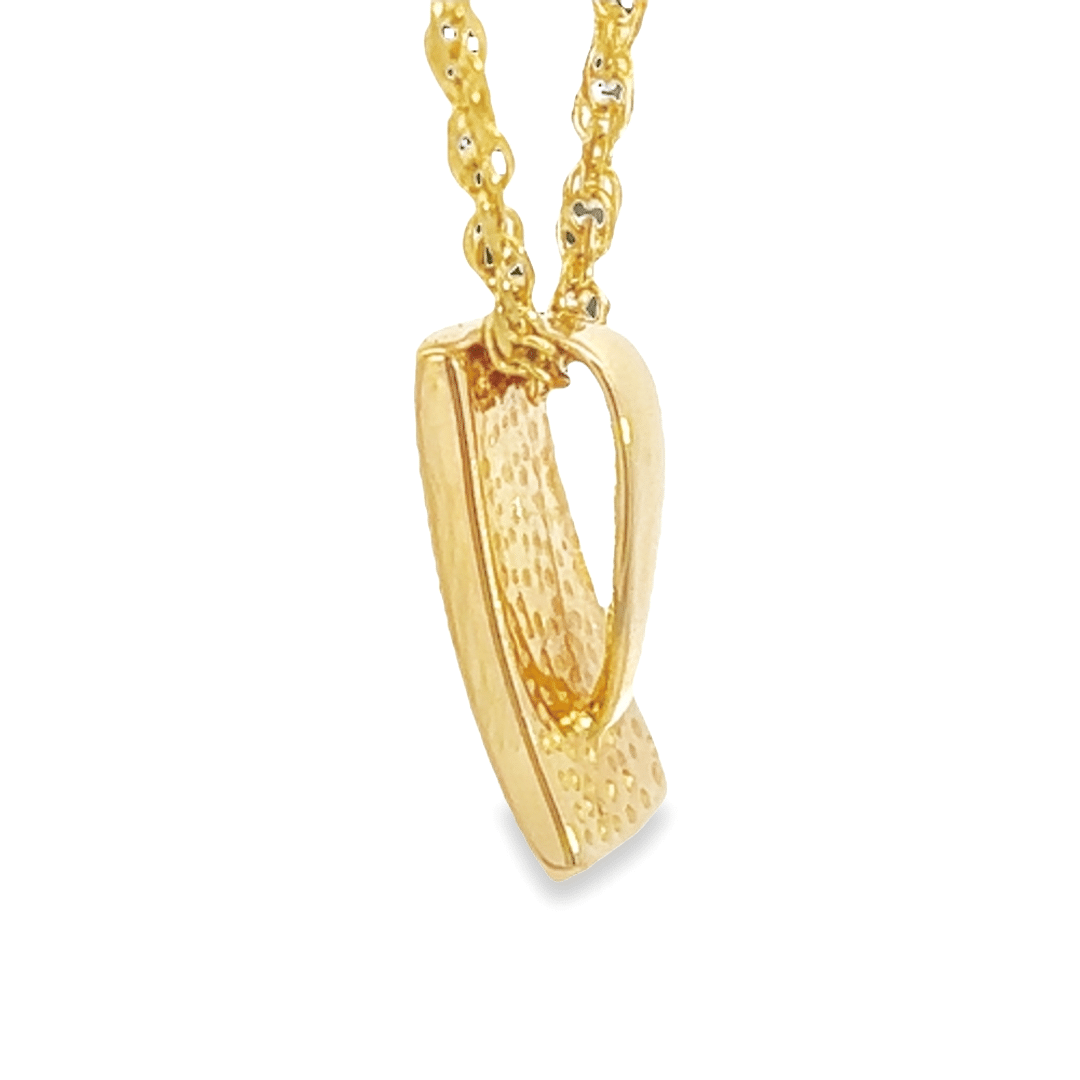 Gold quartz & diamond pendant, Alaska Mint