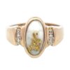 Ladies Gold Quartz & Diamond Ring, Alaska Mint