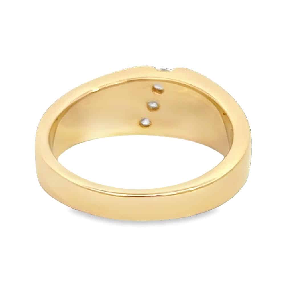 Men's Gold Quartz & Diamond Ring, Alaska Mint