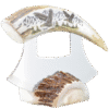 Caribou Antler Scrimshawed Ulu Knife