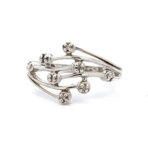 Estate Lady's Diamond 10k White Gold Ring 070710