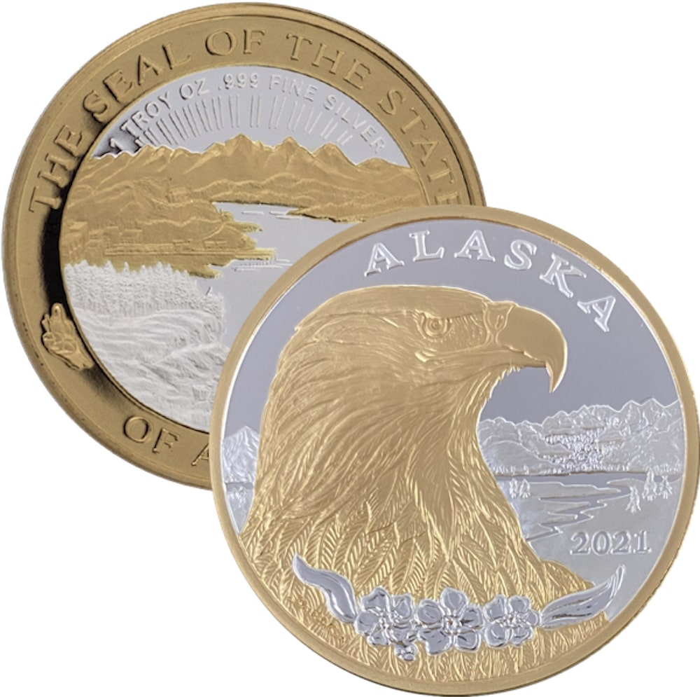 2021 Official State of Alaska "Eagle" Medallion - Image 2