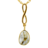 Gold quartz pendant