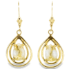 Gold Quartz Leverback Earrings, Alaska Mint
