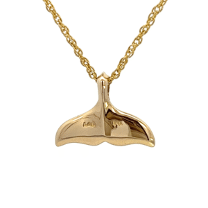 Gold quartz, whale tail, Necklace, Pendant, Alaska Mint, 14k, PAJWT300Q $795